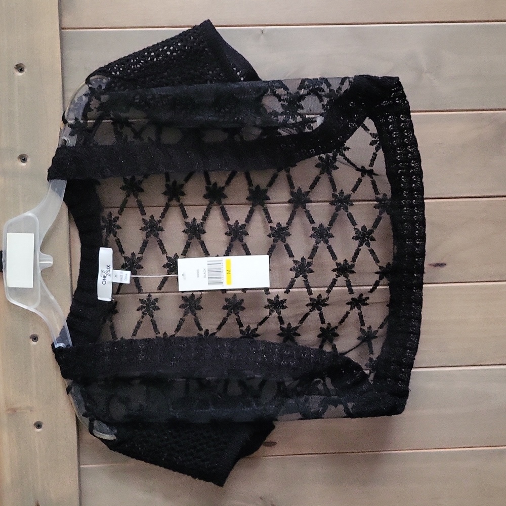 Black sheer bolero top